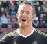  ??  ?? Adam Rooney’s goal against Hearts was his 20th of the season.
