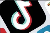  ?? THE ASSOCIATED PRESS ?? The icon for TikTok taken in New York.