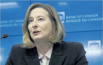  ?? ADRIAN WYLD/THE CANADIAN PRESS ?? Bank of Canada Senior Deputy Governor Carolyn Wilkins responds to a question during a news conference in Ottawa, on Jan. 17, 2018. A top Bank of Canada official is warning about the risks related to the growing dominance of only a handful of big firms...