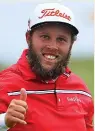  ??  ?? BIG HIT: Andrew Johnston shot a superb 70 yesterday