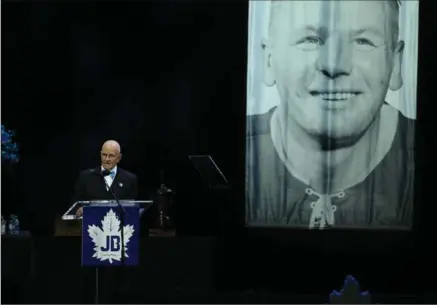  ?? RENE JOHNSTON, TORONTO STAR ?? Dave Keon remembers his friend and teammate. Johnny Bower spent 11 seasons with the Maple Leafs and led them to four Stanley Cups.