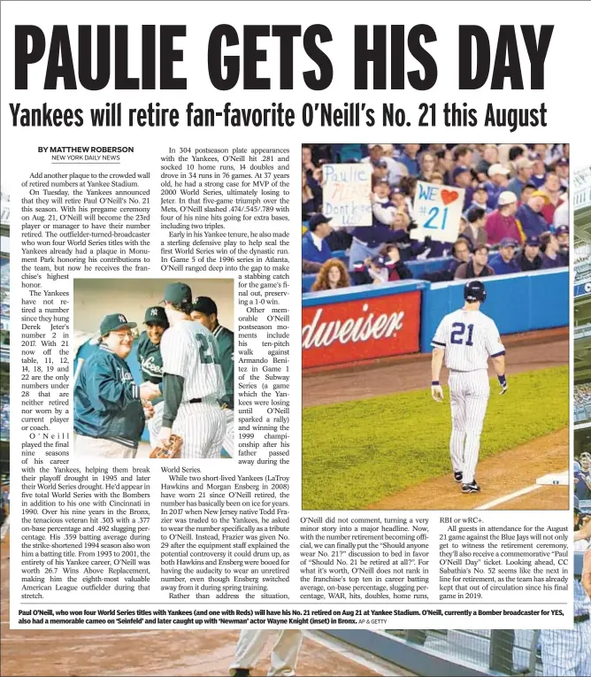 PAULIE GETS HIS DAY - PressReader