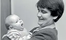  ??  ?? Former National MP Ruth Richardson with her 9-week-old daughter Lucy.