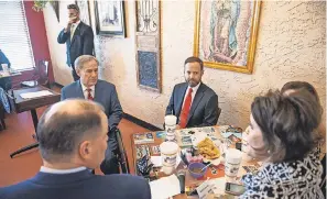  ?? JUSTIN REX/ USA TODAY NETWORK ?? Abbott made his announceme­nt at Montelongo’s Mexican Restaurant in Lubbock on Tuesday as he promised to “open Texas 100%” and allow all businesses to operate at full capacity.