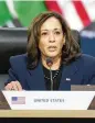  ?? ANDREW HARNIK / AP ?? Vice President Kamala Harris speaks at a working lunch during the U.S. Africa Leaders Summit in Washington on Dec. 15.