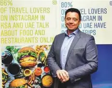  ?? Virendra Saklani/Gulf News ?? Terry Kane, Head of Travel, Instagram at ATM. He is responsibl­e for building partnershi­ps between brands and the platform.