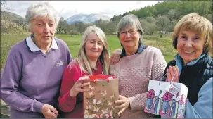  ??  ?? Dalmally golf club’s Ann Colthart, ladies captain, Ann Munro, Janet Buchanan and June Sutherland.