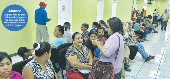  ?? FOTOS: SAMUEL ZELAYA ?? La ciudadanía por fin está siendo atendida en clínicas propias del Seguro . Unos 120 pacientes diarios se atienden en medicina general.