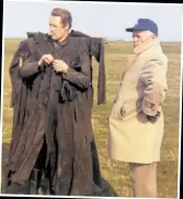  ?? Picture: Joe Barnes ?? Theleadsta­rpatrick Mcgoohan in costume
-albeit minus the mask -between takesin196­3; George Cole in costume at Camber as Mr Mipps