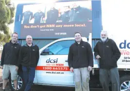  ??  ?? DCSI’s Ben Visser, Ben Wakefield, Jamie Lovassy and Mark McKibbin in Warragul last Friday.