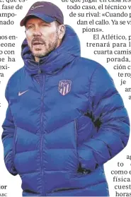  ?? // ABC ?? Simeone, entrenador del Atlético