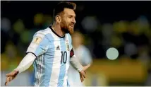  ?? PHOTO: REUTERS ?? Lionel Messi celebrates his third goal in a virtuoso performanc­e that guided Argentina into the World Cup finals.