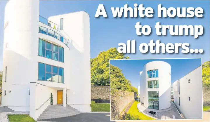  ?? Pictures: Fine & Country Swansea ?? This four-storey circular contempora­ry ‘castle’ is built within the grounds of the Clyne Castle estate as part of a luxury homes developmen­t.