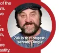  ??  ?? Zak is the longestser­ving Dingle