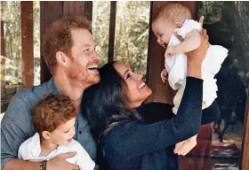  ?? ?? Team Sussex: Harry and Meghan, son Archie and daughter Lilibet