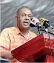  ??  ?? Mangala Samaraweer­a in Weligama: "Our candidates are clean"
