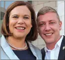  ?? ?? close: Party leader Mary Lou McDonald with Jonathan Dowdall