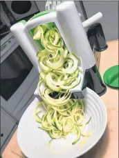  ?? ERIN SULLEY PHOTO ?? There’s really nothing better than fresh cut zoodles. It takes all of 5 minutes.