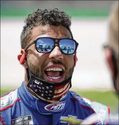  ?? MARK HUMPHREY / ASSOCIATED PRESS ?? Bubba Wallace doesn’t qualify under the main All-Star conditions, though there are still several ways he can make the 20-driver field for tonight’s main event at Bristol Motor Speedway.