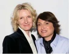  ?? NOAM GALAI/GETTY IMAGES ?? Elizabeth Gilbert, left, announced she is in love with best friend Rayya Elias.