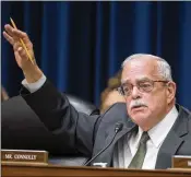  ?? CLIFF OWEN/AP 2023 ?? Rep. Gerry Connolly, D-VA., seen in March, said Monday that a man with a baseball bat walked into his Fairfax office, asked for him, then assaulted two members of his staff. Fairfax City police in northern Virginia said in a tweet that a suspect is in custody, and the victims are being treated for injuries that are not life-threatenin­g.