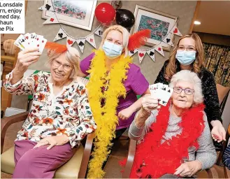  ?? ?? Residents of Lonsdale Mews, in Quorn, enjoy a casino-themed day. Pictures by Shaun Fellows / Shine Pix