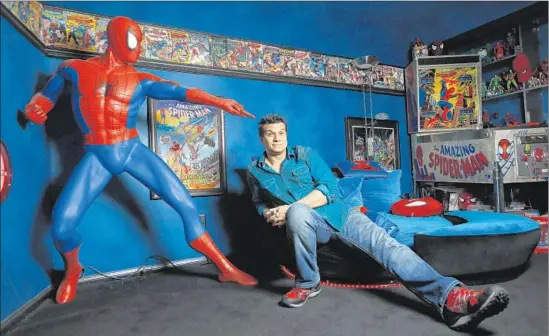  ?? Mel Melcon Los Angeles Times ?? TOMMY TALLARICO, in the Spider-Man room of his home in San Juan Capistrano, said John Williams’ soundtrack for “Star Wars” inspired him when he was a boy.