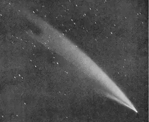  ??  ?? ▲ Caught on camera: possibly the brightest comet ever seen, reaching mag. –17.0, the Great Comet of 1882 was photograph­ed by Scottish astronomer
Sir David Gill