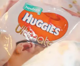  ??  ?? MESS: Kimberly-Clark has announced it’s shutting down the Sydney plant which makes Huggies nappies with manufactur­ing to be moved offshore.