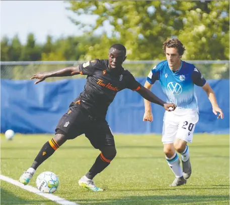  ?? CHANT PHOTOGRAPH­Y ?? Canadian Premier League soccer games may soon command an internatio­nal profile as sports fans around the world have the opportunit­y to place wagers such as which player scores the first goal or which team picks up the most yellow cards in the contest.