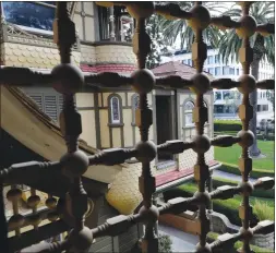  ?? AP PHOTO BY MARCIO JOSE SANCHEZ ?? In this May 5 photo, a view of the Winchester Mystery House from inside the mansion is shown in San Jose. The site is featured in “Ghostland: An American History in Haunted Places.”