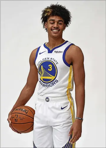  ??  ?? First-round draft pick Jordan Poole, taken No. 28, is hoping to make an impact on the Warriors in his rookie season.