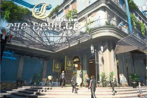  ??  ?? Realistic fantasy: A shot of a building in the town of Lestallum, which was inspired by architectu­re in Cuba, Malaysia and the Middle East. — Picture courtesy of Square Enix