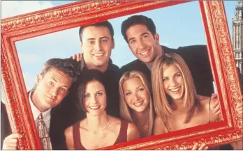  ??  ?? Friends stars, from left, Matthew Perry, Courteney Cox, Matt Leblanc, Lisa Kudrow, David Schwimmer and Jennifer Aniston, were earning a record-breaking $1m per episode