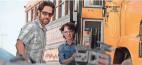  ?? SONY PICTURES ?? Paul Rudd, left, and Mckenna Grace in a scene from “Ghostbuste­rs: Afterlife.”