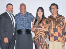  ?? Picture: REINAL CHAND ?? Rosie Holidays won the Community CSR Award during the ANZ Fiji Excellence in Tourism Awards at the Sheraton Fiji Golf and Beach Resort in Denarau Nadi.