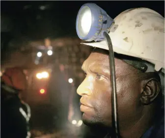  ?? PHOTO: REUTERS ?? A mine worker undergroun­d in Modderfont­ein East Mine, near Johannesbu­rg. Prolonged labour strikes are one of the reasons investors shy away from coming to South Africa.