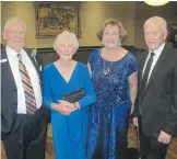  ??  ?? Pictured with Top 7 Over 70 honouree Alan Fergusson, left, are his wife Eleanor Fergusson and good friends June and Jack Davidson.