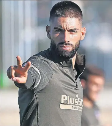  ??  ?? Carrasco se incorporó ayer al grupo y se entrenó por la tarde con sus compañeros.