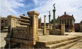  ?? Photograph: agefotosto­ck/Alamy ?? A film set at Cinecittà in Rome. Production­s at the studios include Those About to Die and M: Son of the Century.