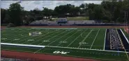  ?? MARK PODOLSKI — THE NEWS-HERALD ?? A view of the new turf at Dona Shula Stadium.