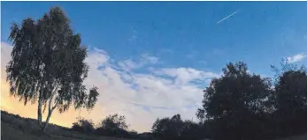  ?? FOTO: TILL CREDNER ?? Der Perseiden-Meteor im vergangene­n Jahr.