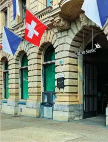  ?? ?? Sede de Credit Suisse en Suiza.