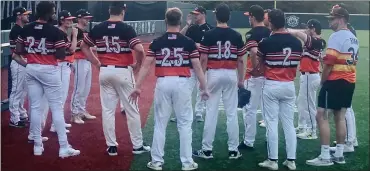  ?? KEV HUNTER — MEDIANEWS GROUP ?? Plymouth huddles after its win over Conshohock­en in Game 3of their Perky League quarterfin­al series Wednesday.