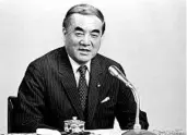  ?? TORU YAMANAKA/GETTY-AFP 1987 ?? As prime minister, Yasurio Nakasone worked to forge a stronger military alliance with the United States.