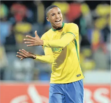  ??  ?? SHOWING THE WAY: Thabo Nthethe is not only a good defender but he also has great leadership qualities that have seen him play a big role in Mamelodi Sundowns’ great run in the Caf Champions League.