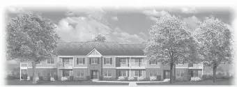  ?? COURTESYOF­47 PRATTST. LLC ?? Artist’s rendering of The Residences at Berkshire Road, a luxury apartment complex proposed in West Hartford.