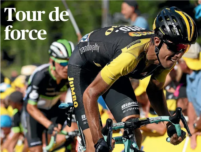  ?? GETTY IMAGES ?? New Zealand rider George Bennett moved into ninth place overall in the Tour de France with his mountainou­s effort yesterday.