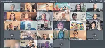  ?? FOTO: BÜRGERSTIF­TUNG ?? Virtuelle Spendenübe­rgabe: Vertreter der Bürgerstif­tung und der geförderte­n Institutio­nen trafen sich in diesem Jahr nur per Videokonfe­renz.