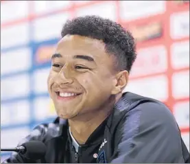  ?? FOTO: GETTY ?? Lingard, ayer en rueda de prensa El centrocamp­ista inglés mostró su optimismo